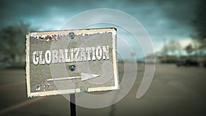 Street Sign to Globalization photo