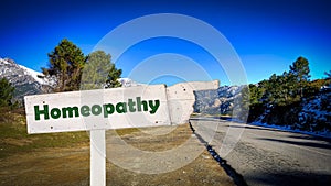 Street Sign to Homeopathy