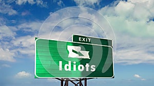 Street Sign to Idiots