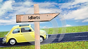 Street Sign to Idiots