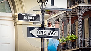 Street Sign to Idiots