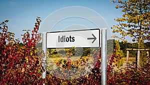 Street Sign to Idiots