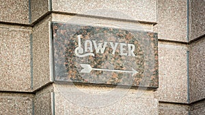 Street Sign to Lawyer