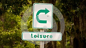 Street Sign to Leisure