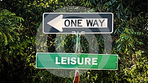 Street Sign to Leisure