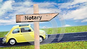 Street Sign to Notary