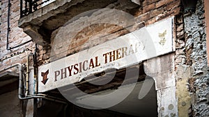 Street Sign to Physical Therapy