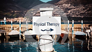 Street Sign to Physical Therapy