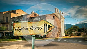 Street Sign to Physical Therapy