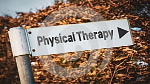 Street Sign to Physical Therapy