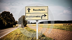 Street Sign to Reachable versus Unattainable