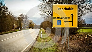 Street Sign to Reachable versus Unattainable