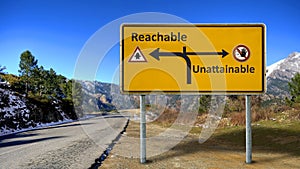 Street Sign to Reachable versus Unattainable