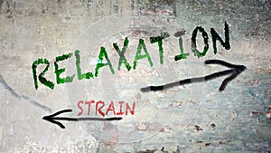 Street Sign to Relaxation versus Strain