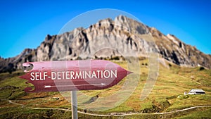 Street Sign to SELF-DETERMINATION