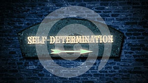 Street Sign to SELF-DETERMINATION