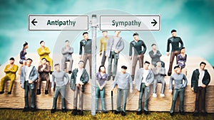 Street Sign to Sympathy versus Antipathy