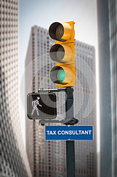 Street Sign to TAX CONSULTANT