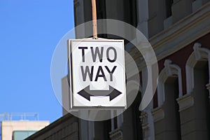 Street sign for Two Way traffic