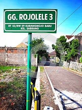 street signboard in one of the villages