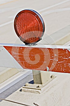 Street signs and barricades