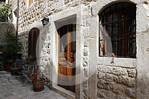 Street in the small town Dubrovnik, Croatia