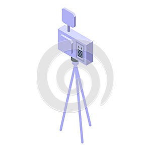 Street speed radar icon isometric vector. Camera traffic