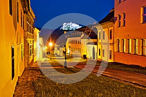 Street in Spisska Kapitula during evening