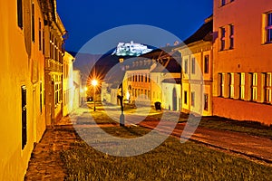 Street in Spisska Kapitula during evening photo