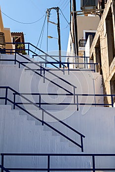 Street with staircase, Heraklion, Crete