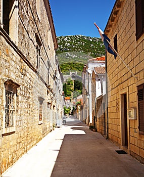Street in Ston, Croatia.