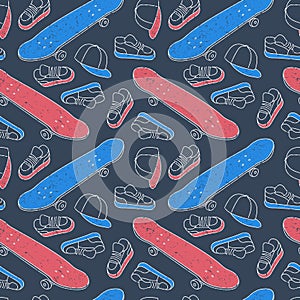 Street style graffiti modern doodle seamless pattern