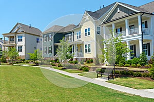 Street of suburban homes