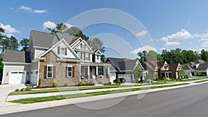 Street of suburban homes