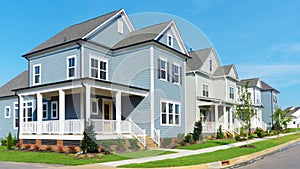 Street of suburban homes