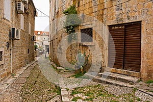 Street in Supetar, Croatia