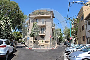 Street in Tel Aviv on a sunny summer day