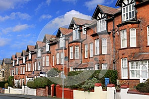 Street of terraced houses photo