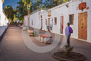 Street in the town of San Pedro de Atacama, Chile