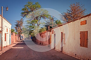 Street in the town of San Pedro de Atacama, Chile