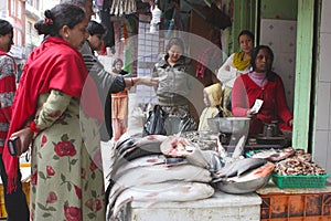 Street trade in fish
