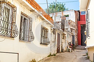 A street in the traditional Turkish Ottoman style in the old city of Fethiye. Mediterranean coast of Turkey