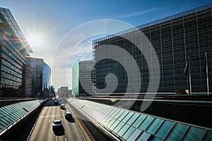 Street traffic in Brussels