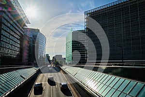 Street traffic in Brussels