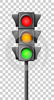 Street traffic light icon lamp. Traffic light direction regulate safety symbol isolated