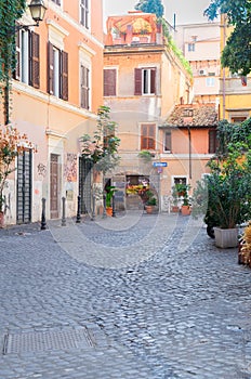 Street in Trastevere, Rome, Italy