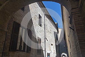 Street of Treia, Marches, Italy