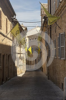 Street of Treia, Marches, Italy