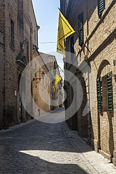 Street of Treia, Marches, Italy