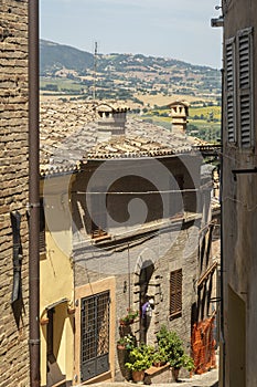 Street of Treia, Marches, Italy